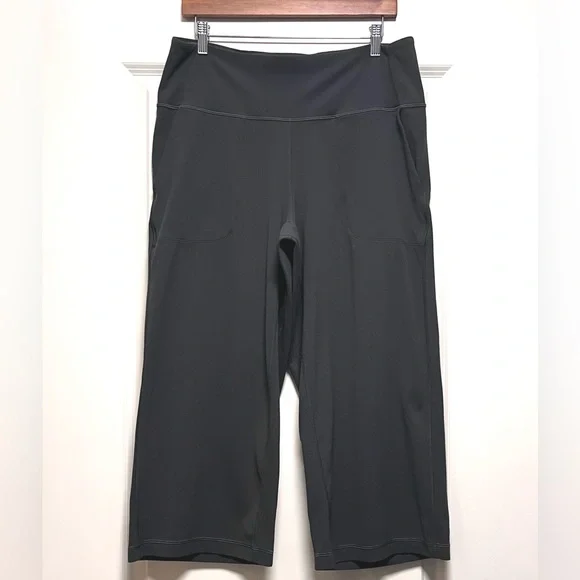 EUC Lululemon Athletica Align High Rise Wide Leg Crop Pants Graphite Grey 14 - Picture 2 of 7